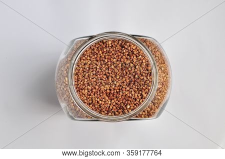 Heathy Natural Food, Buckwheat In A Glass Bowl