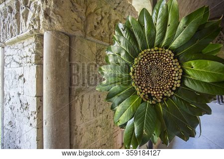 Floral Artworks At Girona Flower Festival Tiempo De Flores. Contemporary Floristic Art In Ancient Ar