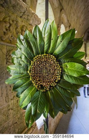Floral Artworks At Girona Flower Festival Tiempo De Flores. Contemporary Floristic Art In Ancient Ar