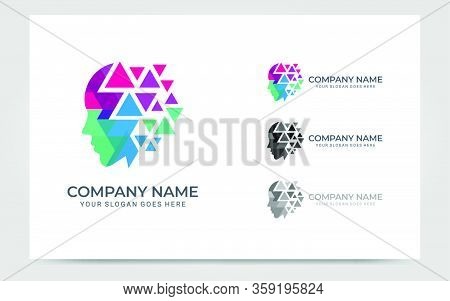 People Abstract Head Logo.modern Human Face Graphic Illustration. Vector Graphic Illustration