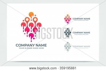 Abstract Digital Technology Symbol Logo Design. Editable Vector Illustration Logo Design