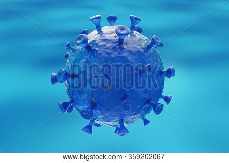 Covid-19, Coronavirus Illustration. Artistic 3d Illustration Of The Severe Acute Respiratory Syndrom