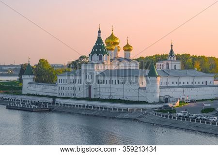 Holy Trinity Ipatiev Monastery Closeup  On A September Evening. Kostroma, Golden Ring Of Russia