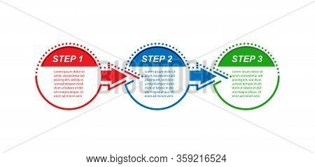 Vector Template For Business Or Finance Infographics. Development Plan Or Strategy. Simple Stock Lin