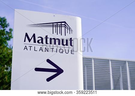 Bordeaux , Aquitaine / France - 10 25 2019 : Stadium Matmut Atlantique Sign Logo On Soccer Football 