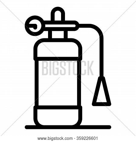 Help Fire Extinguisher Icon. Outline Help Fire Extinguisher Vector Icon For Web Design Isolated On W