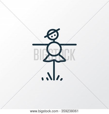 Scarecrow Icon Line Symbol. Premium Quality Isolated Bugaboo Element In Trendy Style.
