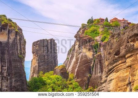 The Great Meteoron Monastery, Meteora Mountain Rock, Trikkala, Greece