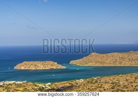 Aerial View Of Spinalonga Island, Crete, Greece