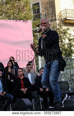 Cospicua / Malta - 19-january-2020 Robert Abela Gives Speech To The People Of Cospicua For The First