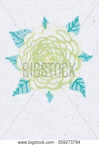Modern Abstract Yellow Flower, Great Design For Any Purposes.