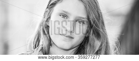 Portrait Of Adolesent Girl, Black And White
