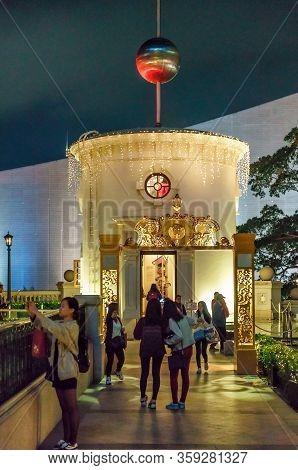 Hong Kong - January 18, 2016: Time Ball Tower Is Located In Tsim Sha Tsui By The Hullett House Which