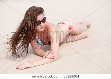 Donna In costume da bagno