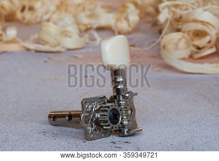 Single Tuning Peg For Classical Guitar On The Workbench