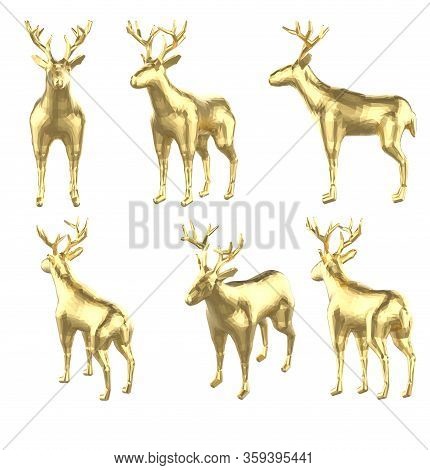 Set Of Polygonal Deers