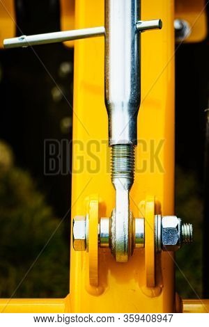 High Strength Steel Turnbuckle, Stretching Screw Or Bottlescrew In Machine. Machinery Industrial Det