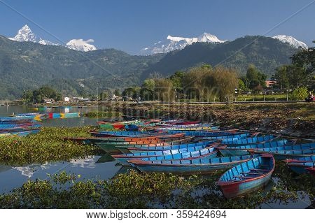 Pokhara, Nepal - Circa November 2013: View Of The Lake In Pokhara Circa November 2013 In Pokhara.