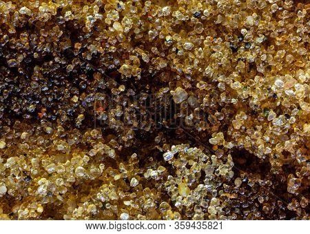 Extreme Closeup (5x) Of A Bs Horizon Of A Podzol Or Spodosol Formed Of Glacial Till. This Is The Fif