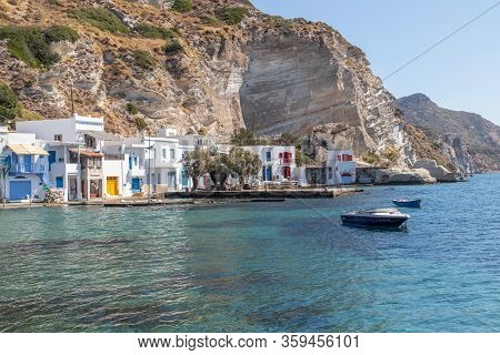 Coloured Houses In Klima Beach