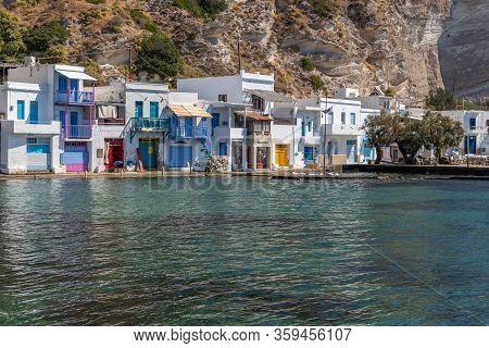 Coloured Houses In Klima Beach