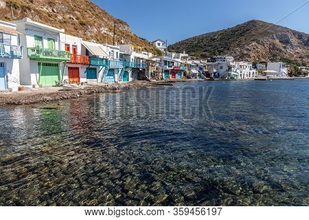 Coloured Houses In Klima Beach