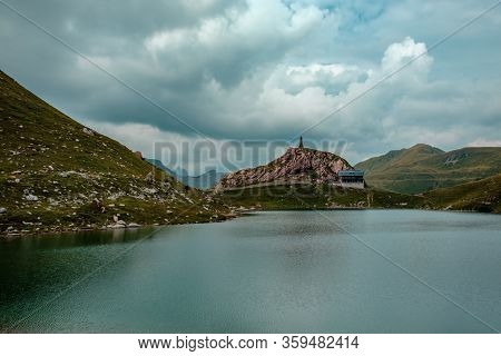 The Volaia Lake In A Cloudy Summer Day