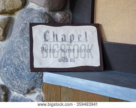 Chapel Please Observe Silence With Us Sign