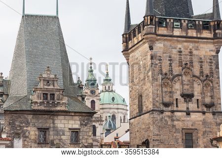 Malostranska Panorama, With The Lesser Town Bridge Tower Of Charles Bridge, Also Called Malostranska