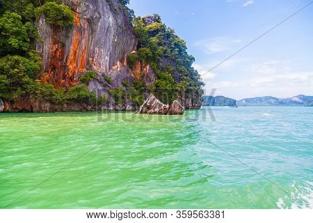 Beautiful Nature Background On Thailand Ocean, Andaman Sea.