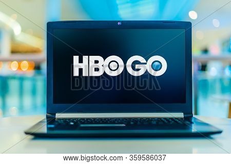 Laptop Computer Displaying Logo Of Hbo Go