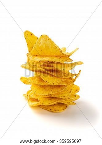 Corn Chips, Nachos Chips, Maize Snack, Corn Crisps Or Totopos