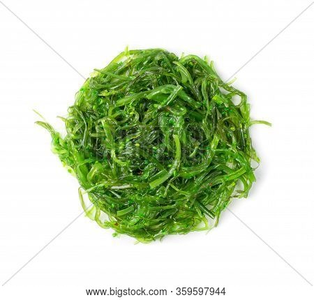Chukka Seaweed Salad Isolated On White Background