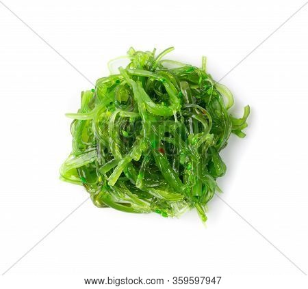 Chukka Seaweed Salad Isolated On White Background