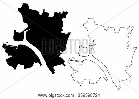 Kostroma City (russian Federation, Russia) Map Vector Illustration, Scribble Sketch City Of Kostroma