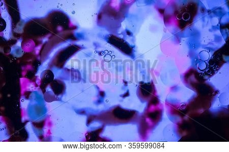Space Or Planets Universe Cosmic Abstract Background. Abstract Molecular Sculpture. Water Bubbles. M