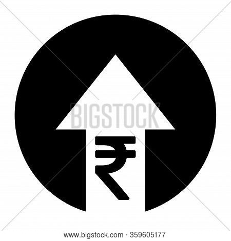 Cost Symbol Increase Icon. Vector Symbol Image Isolated On Background