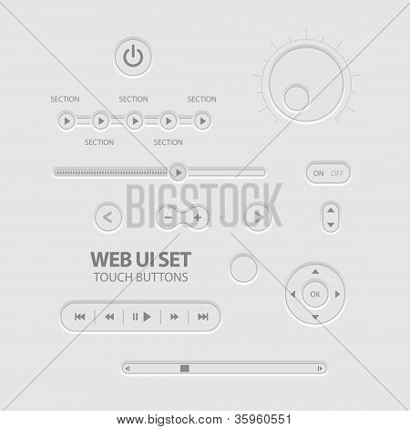 가벼운 웹 UI 요소 디자인 회색입니다.