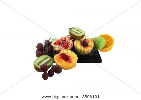 auf ein schwarzes tray