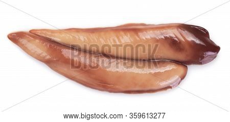 Soft Roe Herring Isolated On White Background Closeup