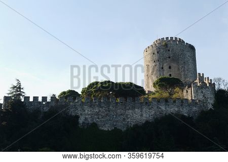 Istanbul,turkey - November 3, 2019:roumeli Hissar Castle Fortress In European Part Of Istanbul, Turk