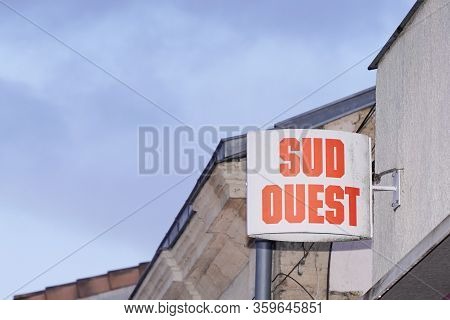 Bordeaux , Aquitaine / France - 01 15 2020 : Sud Ouest French Newspaper South West Regional Daily Pa