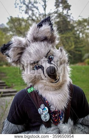 Volkspark Friedrichshain, Berlin, Germany - April 14, 2018: European Furry Walk At Volkspark Friedri