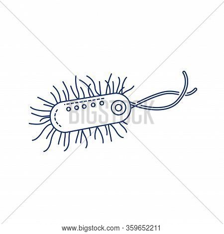 Nano Robot Black Line Icon. Medical Device. Bioengineering. Innovation In Technology. Sign For Web P