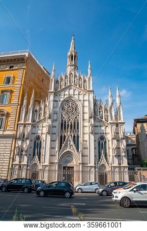 Rome, Italy - 28 October, 2019: Chiesa Del Sacro Cuore Del Suffragio
