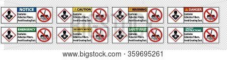 Symbol Label Contains Asbestos Fibers,avoid Creating Dust