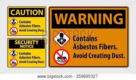 Symbol Label Contains Asbestos Fibers,avoid Creating Dust