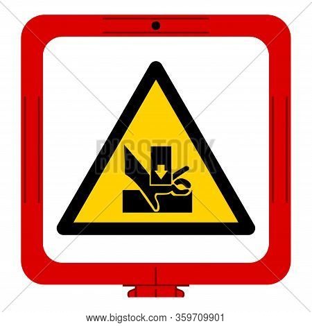 Warning You Hand When Using Silkscreen Symbol Sign, Vector Illustration, Isolated On White Backgroun