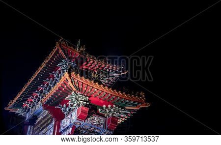 Bangkok, Thailand - 13 Dec 2019 : View Of The Royal Jubilee Gate (odeon Circle) Of Landmark In China