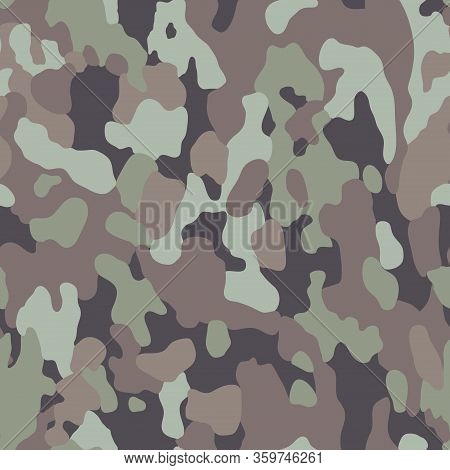Camo Seamless Pattern Vector Illustration. Camouflage Design.